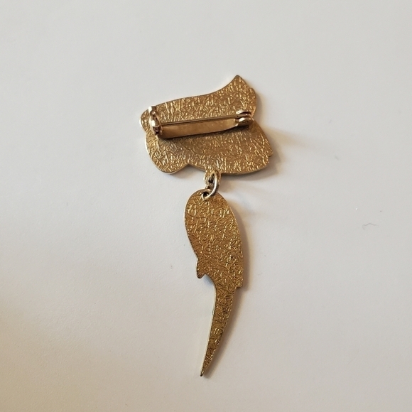 Vintage Vibrant Colourful Parrot Brooch - Picture 2 of 3